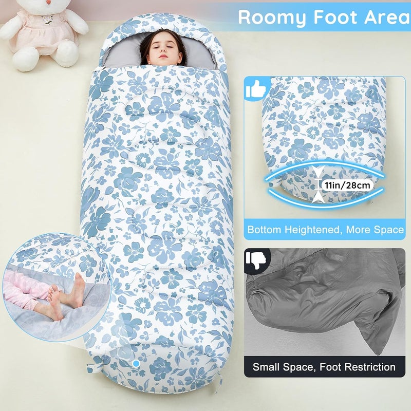 FIOBEE Kids Sleeping Bag for Girls Boys 3 Season Warm & Cool Weather Youth Camping Sleeping Bags with Backpacking Bag Waterproof for Traveling Hiking Indoor Outdoor Camping Essentials - Image 3
